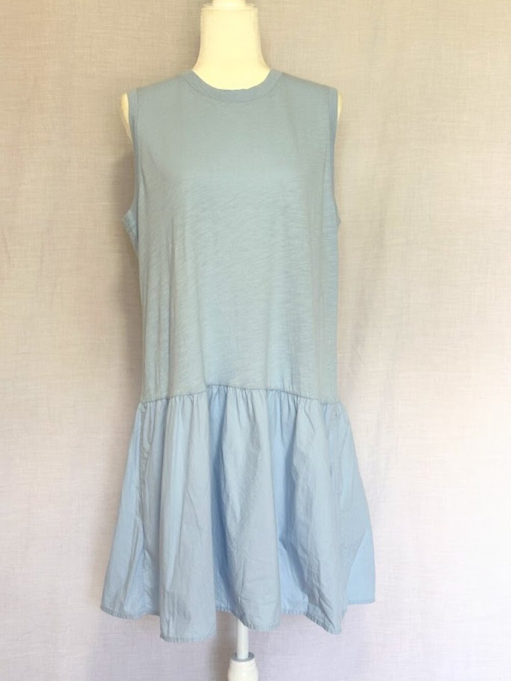 Universal Thread Light Blue Sleeveless Drop Waist Mini Dress Size L
